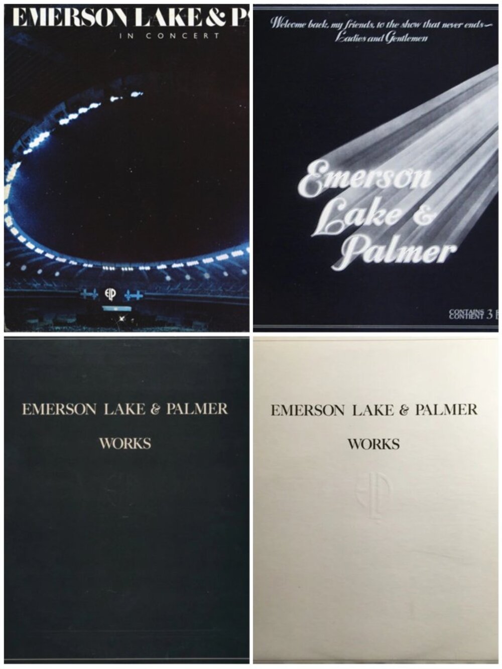 Lot Of 4 Emerson, Lake & Palmer Vinyl Albums